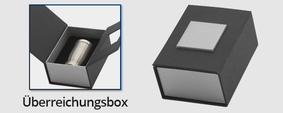Überreichungsbox für eine Miniurne. Alle Miniurnen und Präsentations- und Überreichungsbox im Trauerwaren Shop erhältlich.